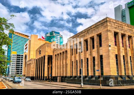 Treasury Building, ein historisches Regierungsgebäude im Hafen von Spanien, Trinidad und Tobago Stockfoto