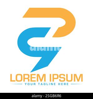 Logo-Design mit PR-Letter Stock Vektor