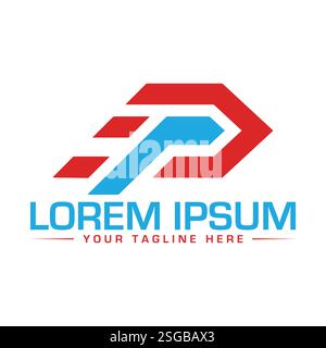 P Letter Logo Design, einzigartiges und professionelles P Logo Design Stock Vektor