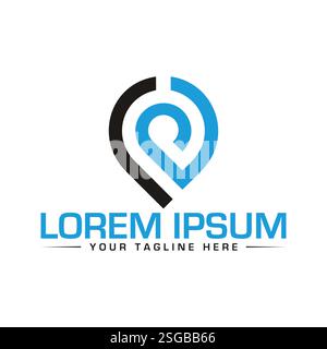 Logodesign mit P-Buchstaben Stock Vektor