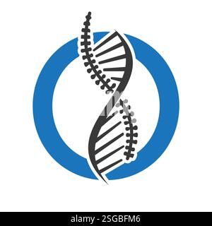 Initial Letter O Spin Therapy Logo, Orthopädisches Symbol für Medizin und Gesundheitswesen Symbol Stock Vektor