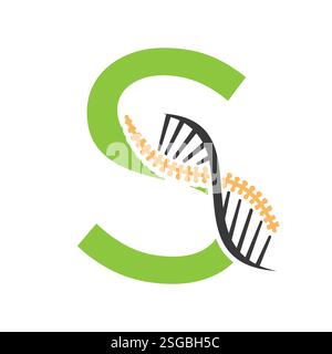 Initial Letter S Spin Therapy Logo, Orthopädisches Symbol für Medizin und Gesundheitswesen Symbol Stock Vektor