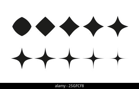 Abstrakter geometrischer Sternsatz. Stock Vektor