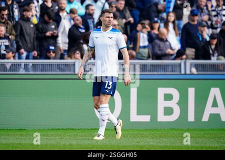 Rom, Italien. Februar 2025. Alessio Romagnoli (SS Latium) während der italienischen Meisterschaft Serie A Fußballspiel zwischen SS Latium und AC Monza am 9. Februar 2025 im Stadio Olimpico in Rom. Quelle: Luca Rossini/E-Mage/Alamy Live News Stockfoto