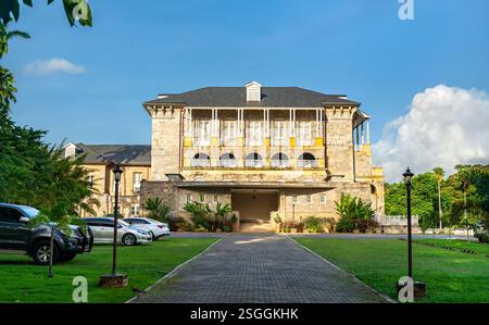 Die Präsidentenresidenz in den königlichen Botanischen Gärten in Port of Spain, Trinidad und Tobago Stockfoto