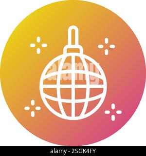 Disco Ball Vektor Symbol Design Illustration Stock Vektor