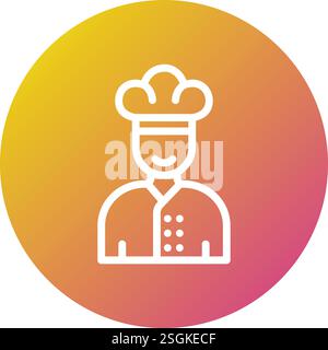 Chef-Vektor-Symbol Design-Illustration Stock Vektor