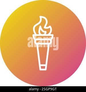 Feuerfackel Vektor Symbol Design Illustration Stock Vektor