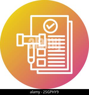 Rechtsdokumente Vektor-Symbol Konstruktionsabbildung Stock Vektor