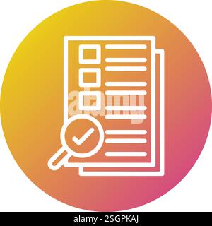 Prüfung Vektorsymboldesign-Illustration Stock Vektor