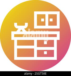 Küche Vektor Icon Design Illustration Stock Vektor