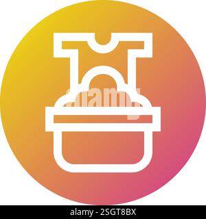Waschen Kleidung Vektor Symbol Design Illustration Stock Vektor