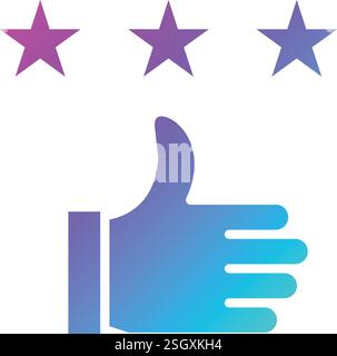 Kundenbeurteilung Vektor-Symbol Konstruktionsillustration Stock Vektor