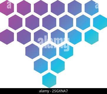 Wabenvektor-Symbol-Design-Illustration Stock Vektor