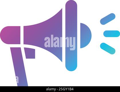 Megaphon-Vektor-Symbol Design-Illustration Stock Vektor