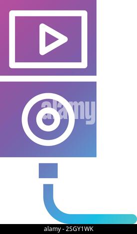 Musik-Player-Vektor-Symbol-Design-Illustration Stock Vektor
