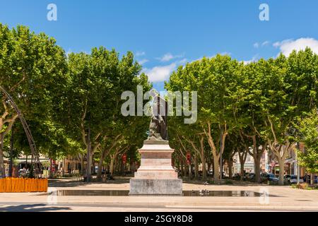 Allees (Road) Paul Riquet, Beziers, Herault, Occitanie, Frankreich, Europa Stockfoto
