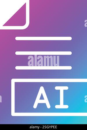 Illustration des Designs des AI-Vektorsymbols Stock Vektor