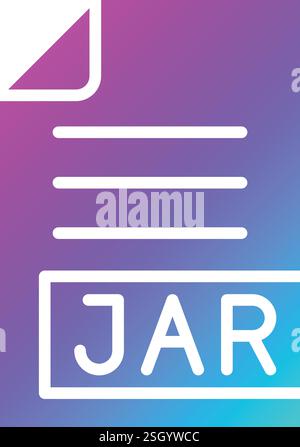 Illustration zum Design des JAR-Vektorsymbols Stock Vektor