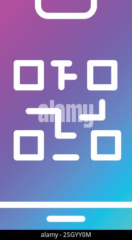 Abbildung des Symbols QR-Code-Vektor-Design Stock Vektor