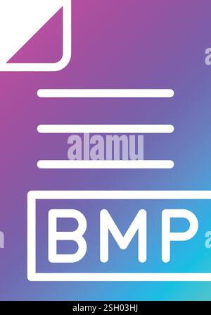 BMP-Vektorsymbol Konstruktionsabbildung Stock Vektor