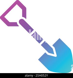 Schaufel Vektor Symbol Design Illustration Stock Vektor