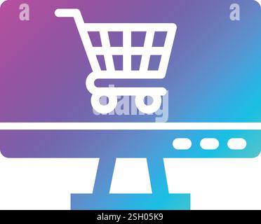 Online-Shopping Vektor-Symbol Design Illustration Stock Vektor