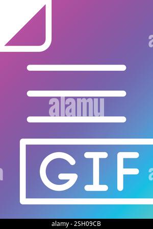 GIF-Vektor-Symbol Design-Illustration Stock Vektor