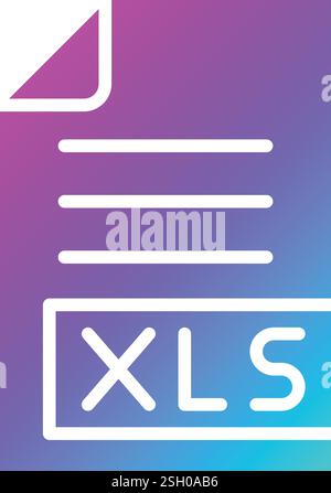 XLS Vector Symbol Design Illustration Stock Vektor