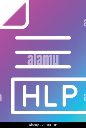 HLP-Vektorsymbol Konstruktionsabbildung Stock Vektor