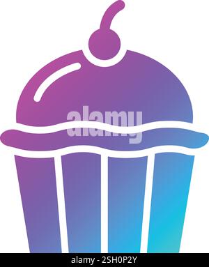 Cupcake Vektor Symbol Design Illustration Stock Vektor