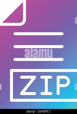 ZIP-Vektor-Symbol Design-Illustration Stock Vektor