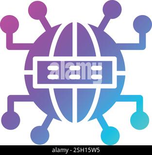 Darstellung Des Symbols Domänen-Vektor-Design Stock Vektor