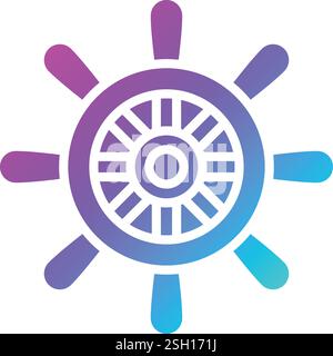 Ruder-Vektor-Symbol Design-Illustration Stock Vektor