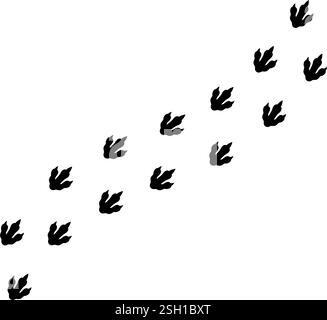 Digitale EPS-Vektordatei für Dinosaurier Footprints | hochwertige prähistorische Grafiken für kreative Designs und Projekte mit Fossilien Stock Vektor