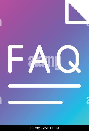 Faq Vektorsymbol Design Illustration Stock Vektor