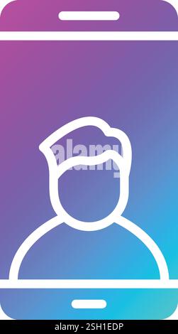 Video-Anruf-Vektor-Symbol Design-Illustration Stock Vektor