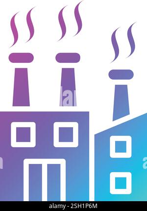 Factory Vector Icon Design Illustration Stock Vektor