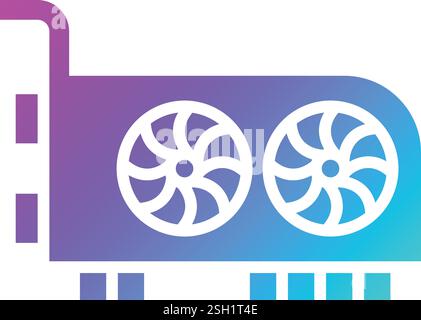 Grafikkarten-Vektor-Symbol-Design-Illustration Stock Vektor
