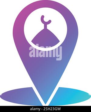 Lage der Moschee Vektorsymbol Konstruktionsabbildung Stock Vektor