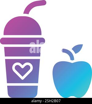 Milkshake Vektor-Symbol Design-Illustration Stock Vektor