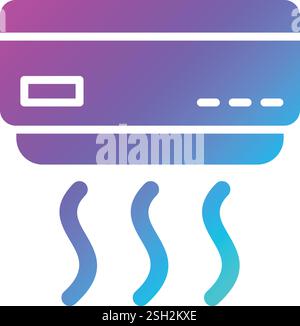Klimaanlage Vektor-Symbol Design-Illustration Stock Vektor