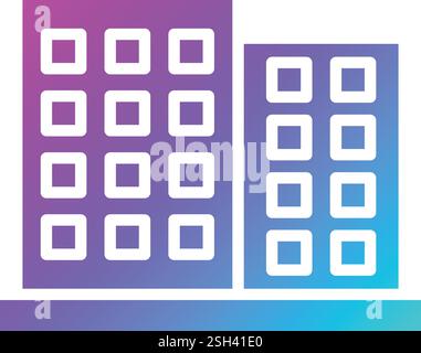 Bürogebäude Vektor-Symbol Design-Illustration Stock Vektor