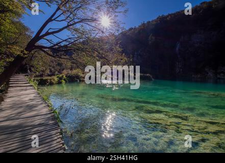 Nationalpark Plitvicer Seen, Herbstlandschaft, Plitvice, Kroatien, UNESCO Stockfoto