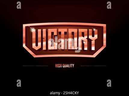 Goldene Siegesflügel des Angels, Vektorabzeichen für den Gaming-Award, erfolgreiches Luxuszeichen auf höchstem Niveau Stock Vektor