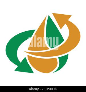 Kraftstoffsymbol Vektor-Logo-Vorlage Illustrationsdesign Stock Vektor