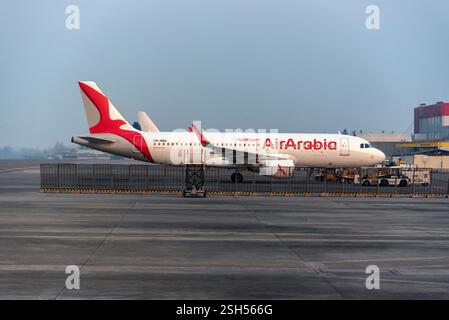 Flughafenszenen. Flughafen Bergamo, Italien Stockfoto