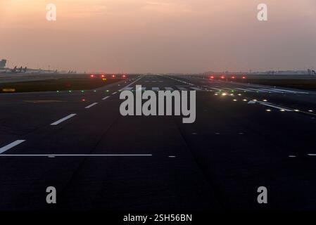 Flughafenszenen. Flughafen Bergamo, Italien Stockfoto