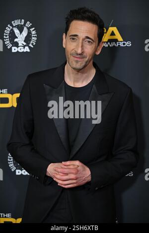 Beverly Hills, Usa. Februar 2025. Adrien Brody nimmt am Samstag, den 8. Februar 2025, an den 77. Jährlichen Directors Guild of America Awards im Beverly Hilton Hotel in Beverly Hills, Kalifornien, Teil. Foto: Chris Chew/UPI Credit: UPI/Alamy Live News Stockfoto