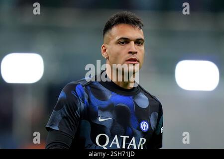 Lautaro Martinez von Inter Mailand während des Fußballspiels der Serie A zwischen Inter und Fiorentina im San Siro Stadion in Mailand, Norditalien - Montag, 10. Februar 2025. Sport - Fußball . (Foto: Spada/LaPresse) Credit: LaPresse/Alamy Live News Stockfoto